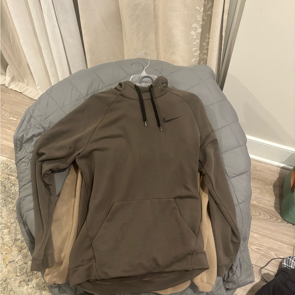Nike Dri-FIT Hoodie in Brown and Black